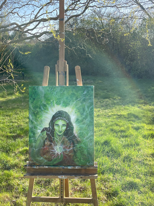 The rebirth of Mother Earth - 50x60 cm, original painting