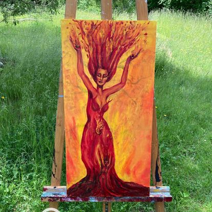 Fire Deva, 70 x 35 cm