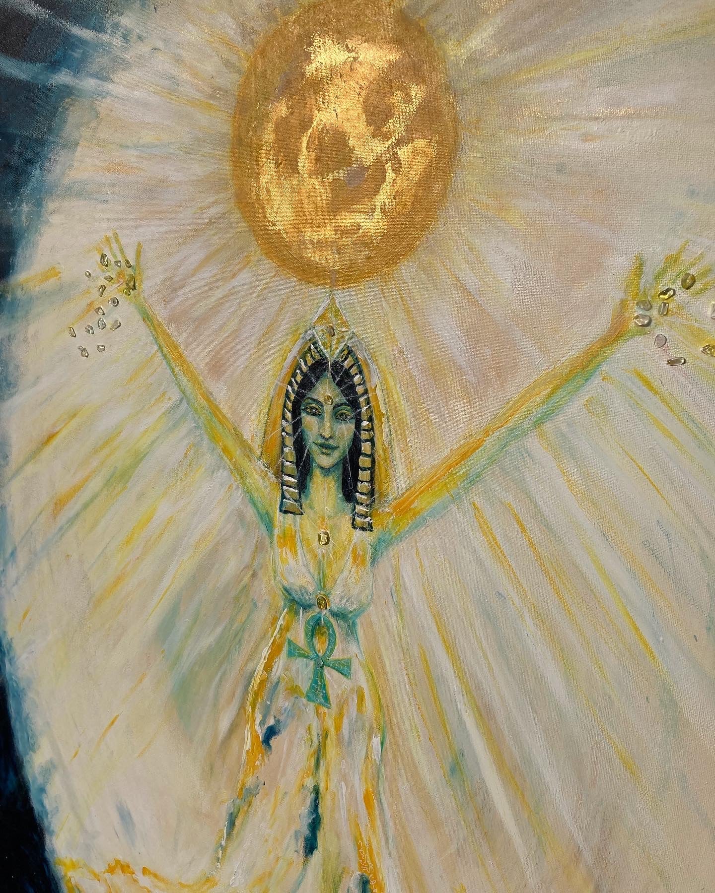 Goddess Isis Blessing, 100x100 cm