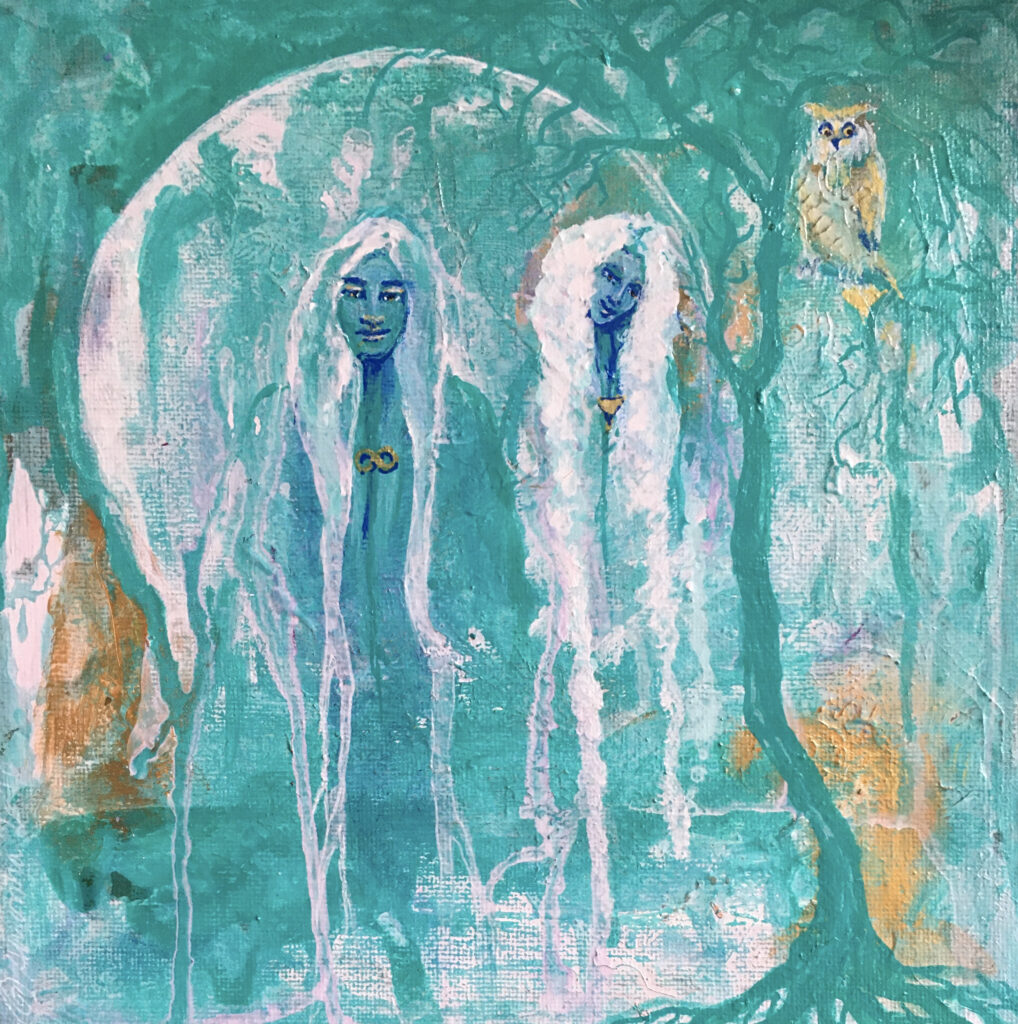THE LIGHT PEOPLE RETURNS, 20×20 CM