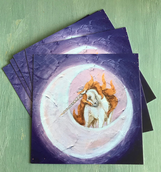 I will watch over you – a magical guardian unicorn art print