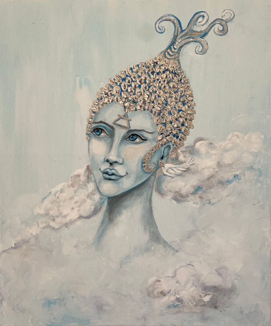 Air Elementrix - original painting, 50x60 cm