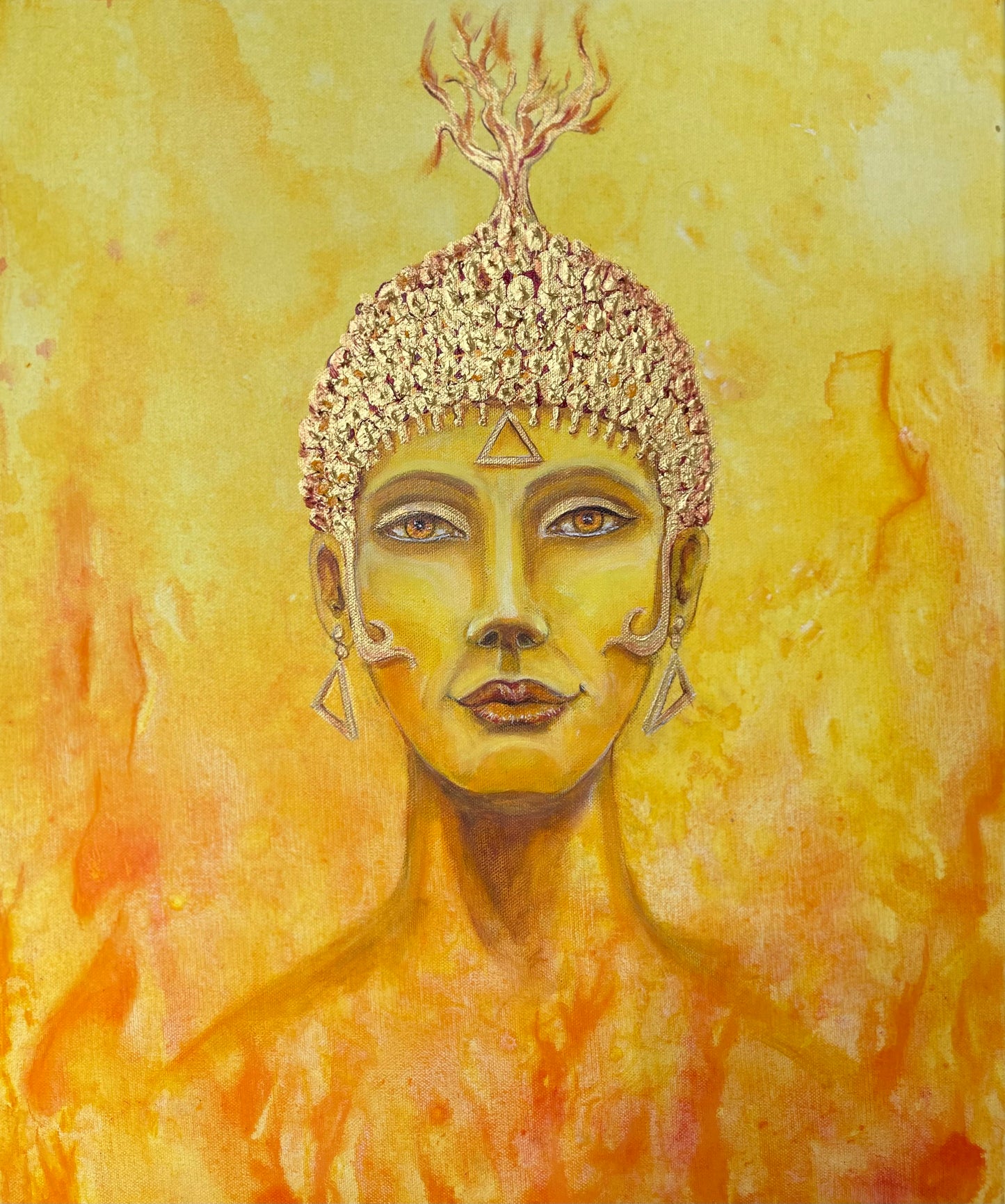 Fire elementrix - original painting - 50x60 cm