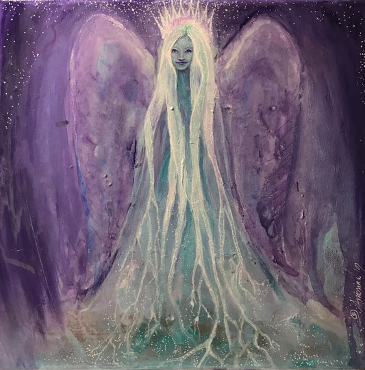 Divine Light Angel, 30X30 cm