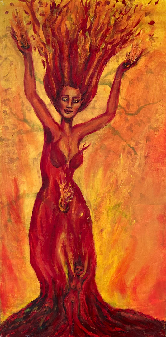 Fire Deva, 70 x 35 cm