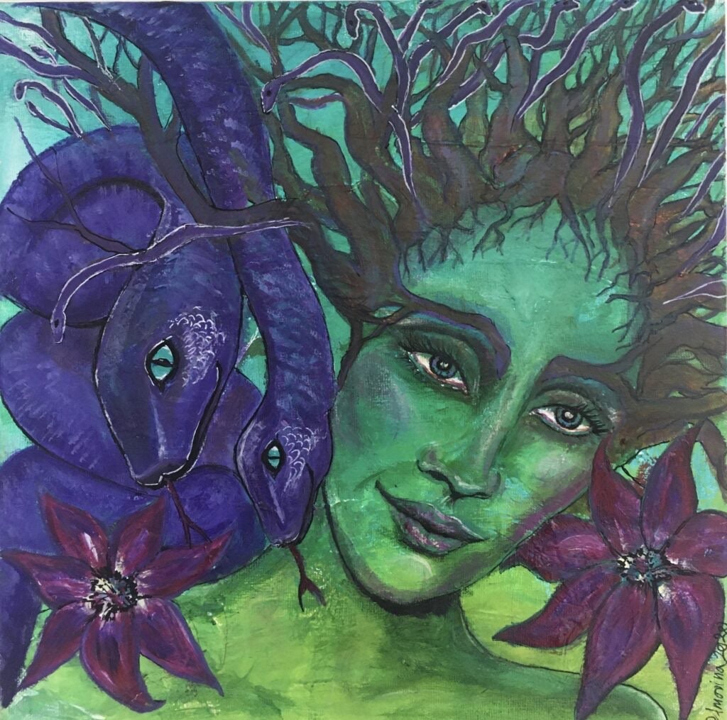 Deva of the Deep Forest, 30×30 cm